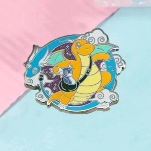 Pokemon Dratini, Dragonair, Dragonite Evolution Enamel Pin - Picture 2 of 5